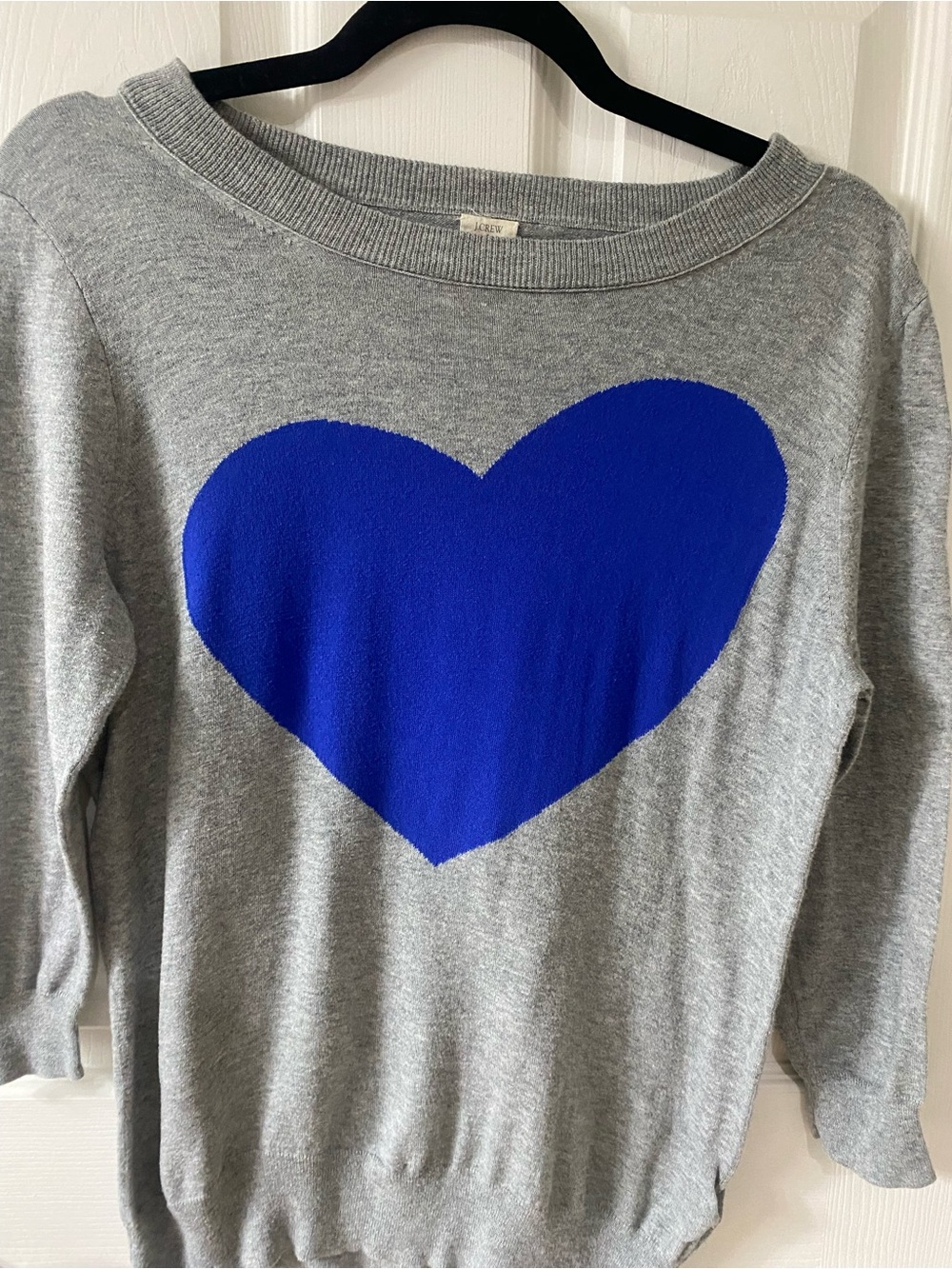 J Crew lightweight heart sweater